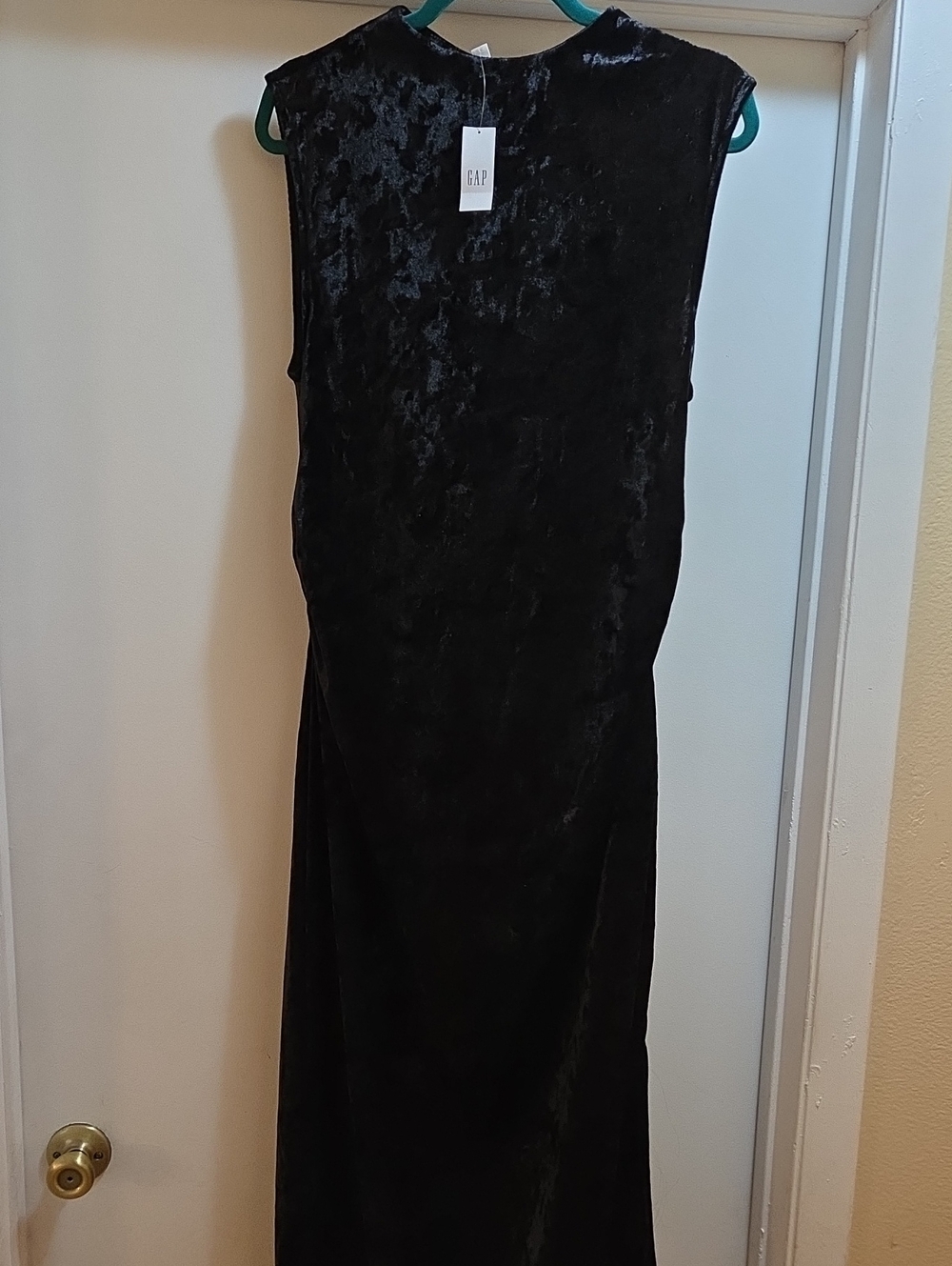GAP Black Velvet Maxi Dress